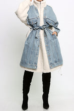 Load image into Gallery viewer, Mixed Feels | Sherpa Denim Coat