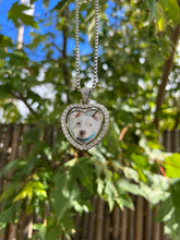 Load image into Gallery viewer, Rhinestone Custom Printed Rotating Double-Sided Medallion Necklace
