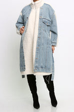 Load image into Gallery viewer, Mixed Feels | Sherpa Denim Coat
